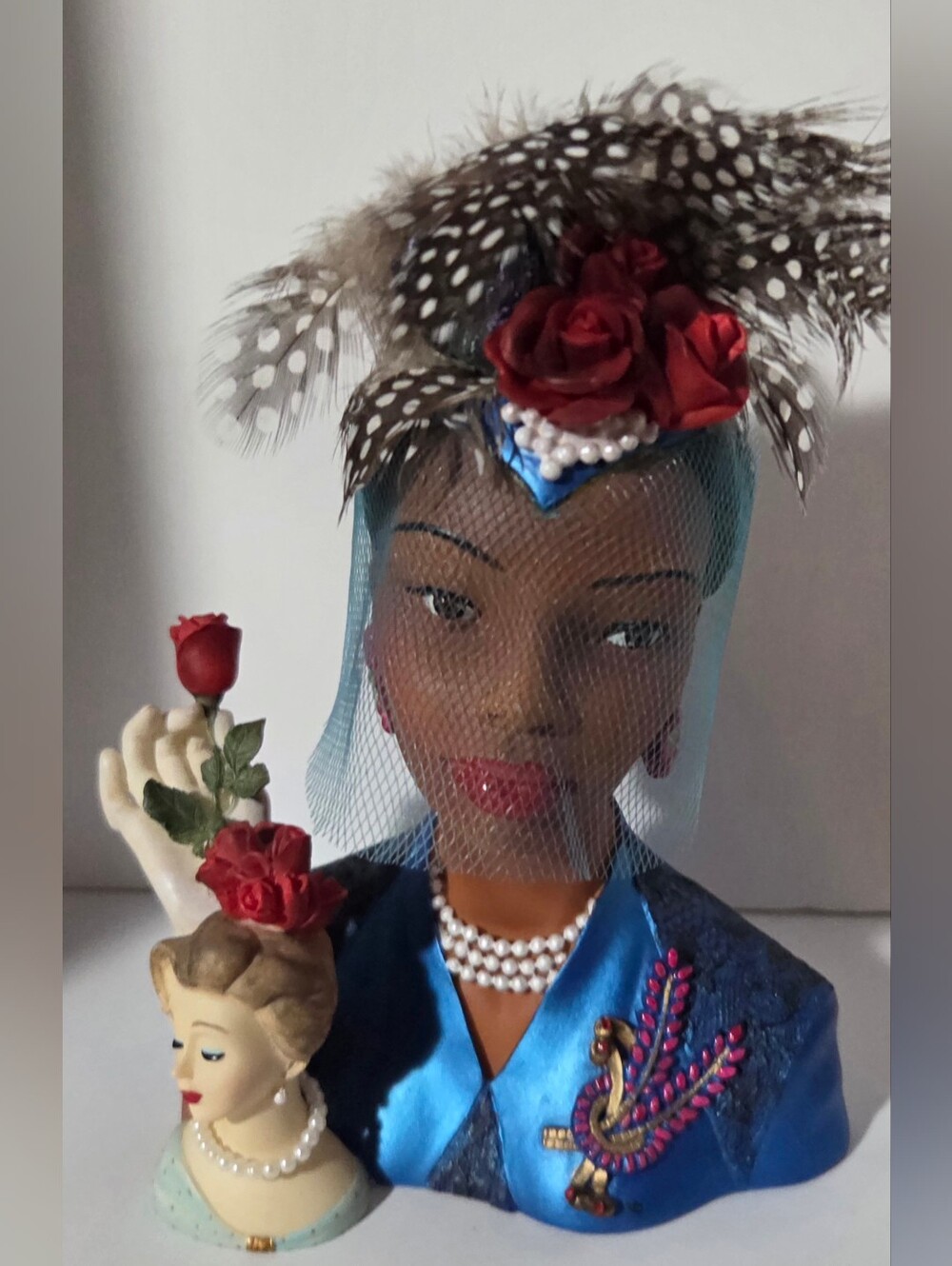 Cameo Girls Celeste 1944 “A Fine Arrangement” Lady Head Vase 416/1000 rare vtg